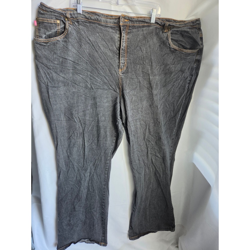 Woman Within Natural Fit Jeans Womens  Gray Dark Wash Natural High Straight